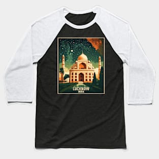 Lucknow India Starry Night Vintage Tourism Travel Baseball T-Shirt